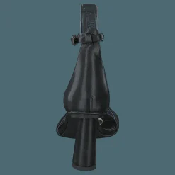 Cone Shape Strap Heels Black