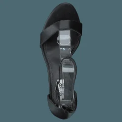 Cone Shape Strap Heels Black