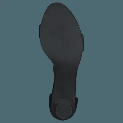 Cone Shape Strap Heels Black