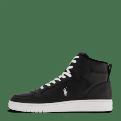 Court Leather High-Top Sneaker Black / White PP