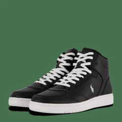 Court Leather High-Top Sneaker Black / White PP