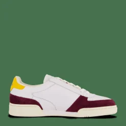 Court Leather-Suede Sneaker White / Wine / Gold