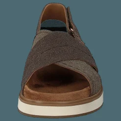 Dusty Gold Star Suede Brown Metallic