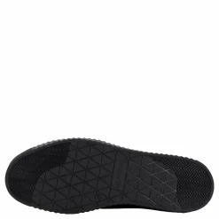 Faux Fur Nubuck Low Lace-up Black