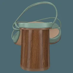 Fine Strappy Block Heel Pastel Green