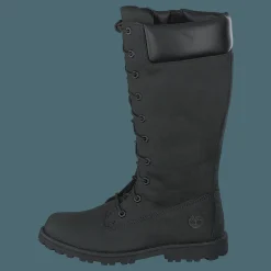 Girls Classic Tall Lace Up Wit Black