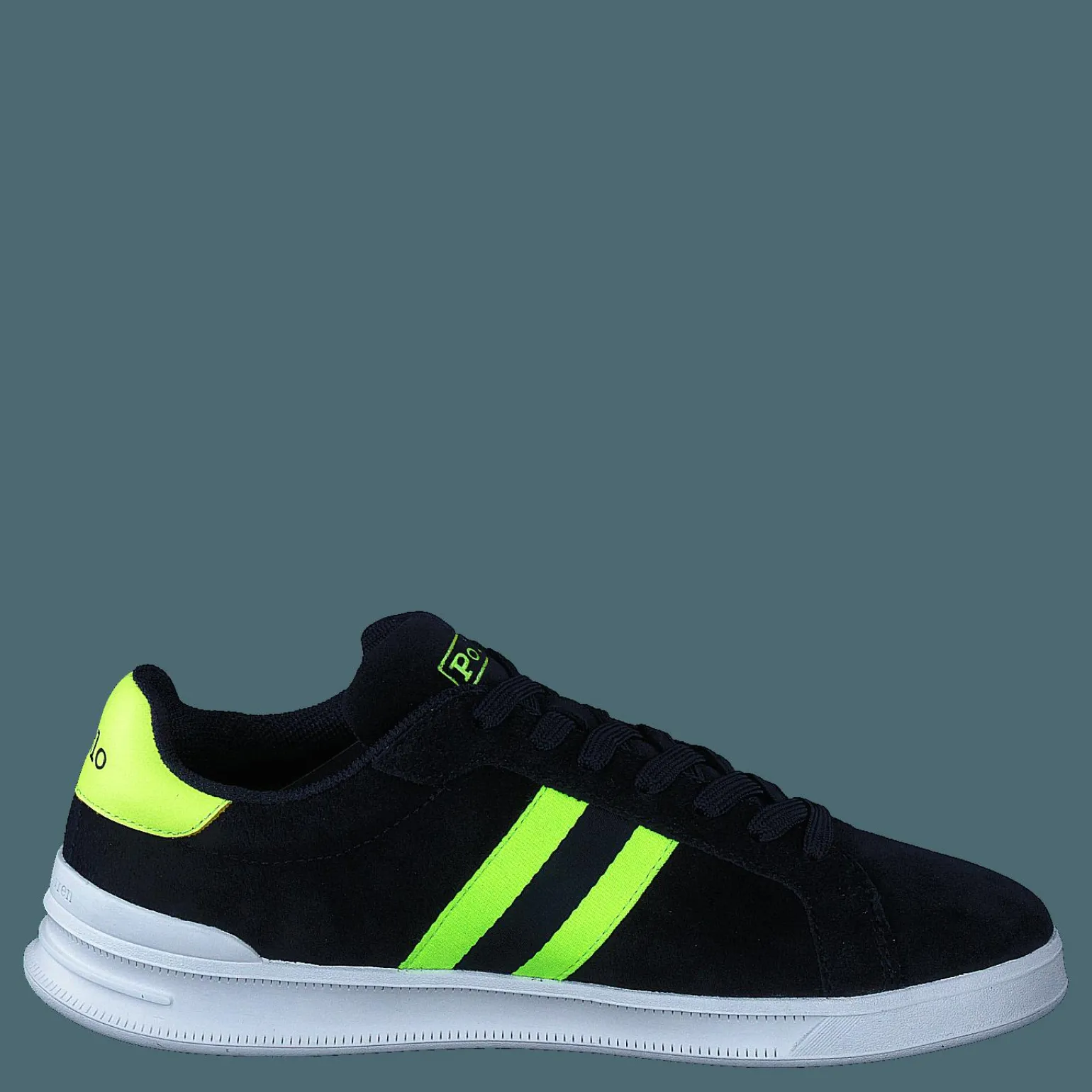 Heritage Court II Suede Sneaker Hunter Navy/Safety Yellow Polo