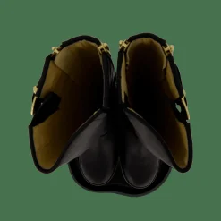 High Boot Double Zip Black / Shiny Gold