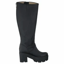 High Platform Boot Black / Shiny Silver
