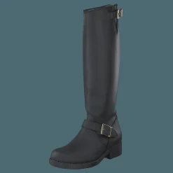 High Zip Back Black Shiny Gold