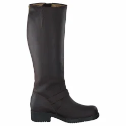 High Zip Back Brown Shiny Gold