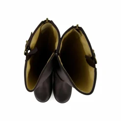 High Zip Back Brown/Gold