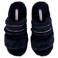 Hilfiger Fur Basics Slipper Space Blue