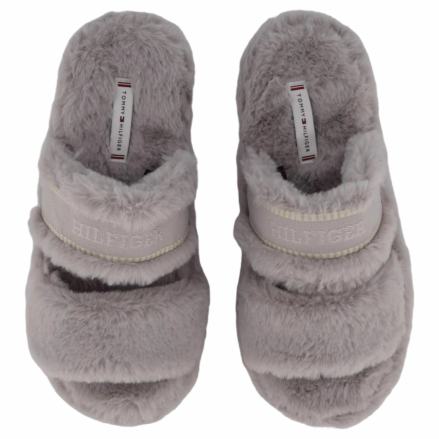 Hilfiger Fur Basics Slipper Grey Whisper