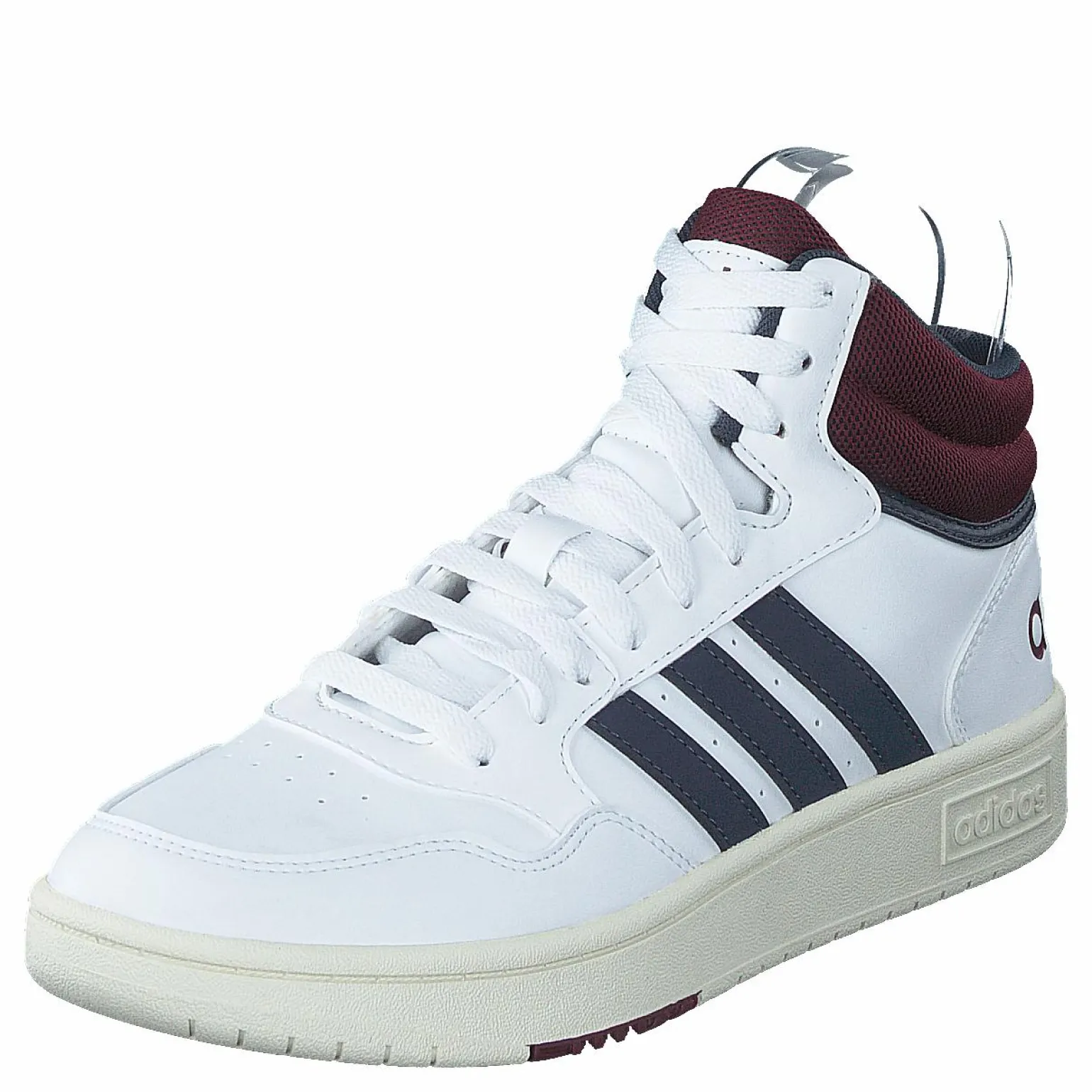 Hoops 3.0 Mid Lifestyle Basketball Classic Vintage Shoes Cloud White / Shadow Navy / Shadow Red