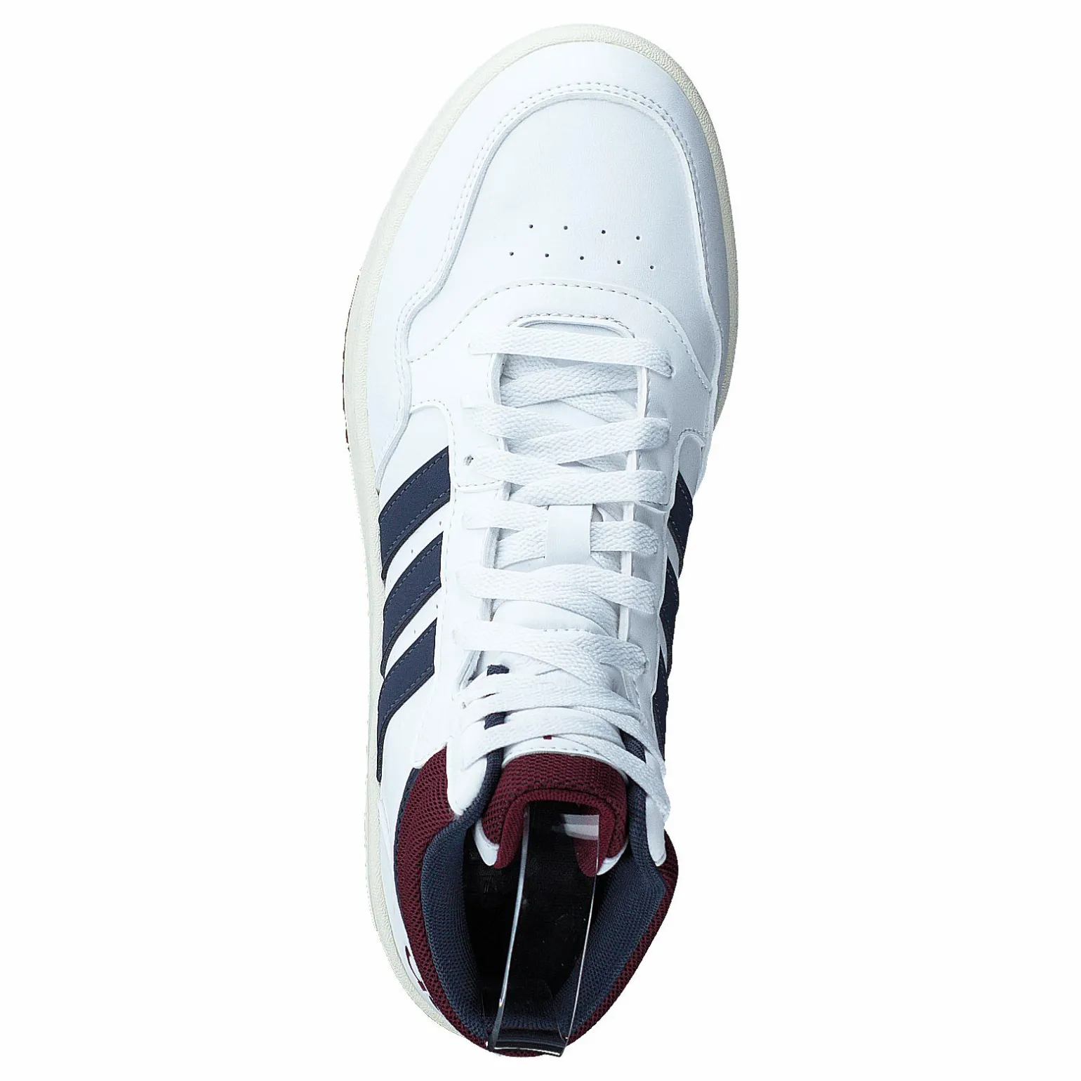 Hoops 3.0 Mid Lifestyle Basketball Classic Vintage Shoes Cloud White / Shadow Navy / Shadow Red