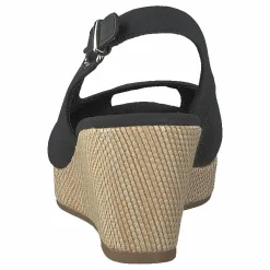 Iconic Elba Sling Back Wedge Black Bds