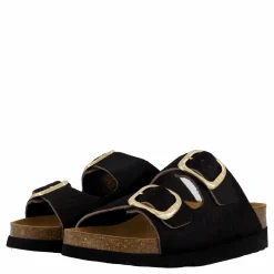 Ilary 2 Straps Fur Ad Black