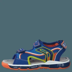 J Sandal Android Boy Royal/orange
