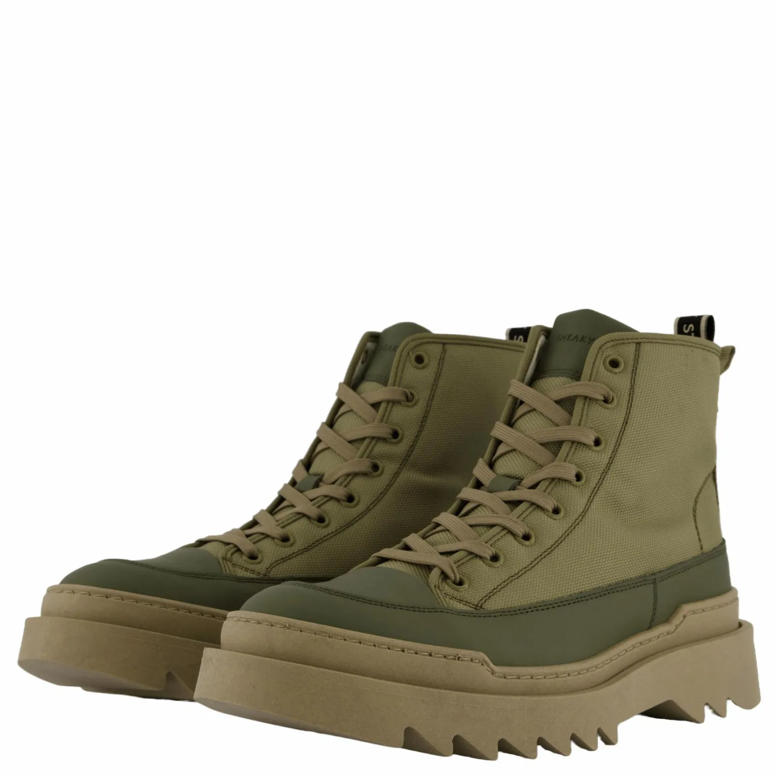 Kamiki High U Textile Kaki Green
