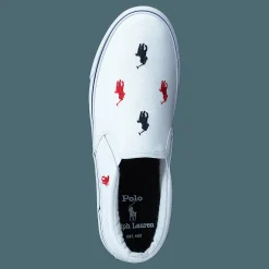 Keaton Slipon White/ Navy, Red