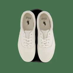 Keaton Suede-Trim Canvas Sneaker Prchmt Crm