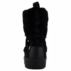 Lace-up Faux Shearling Snowboo Black