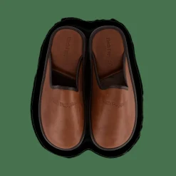 Leather Slipper Cognac