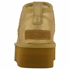 Lowboot Plateau Metallic Tan