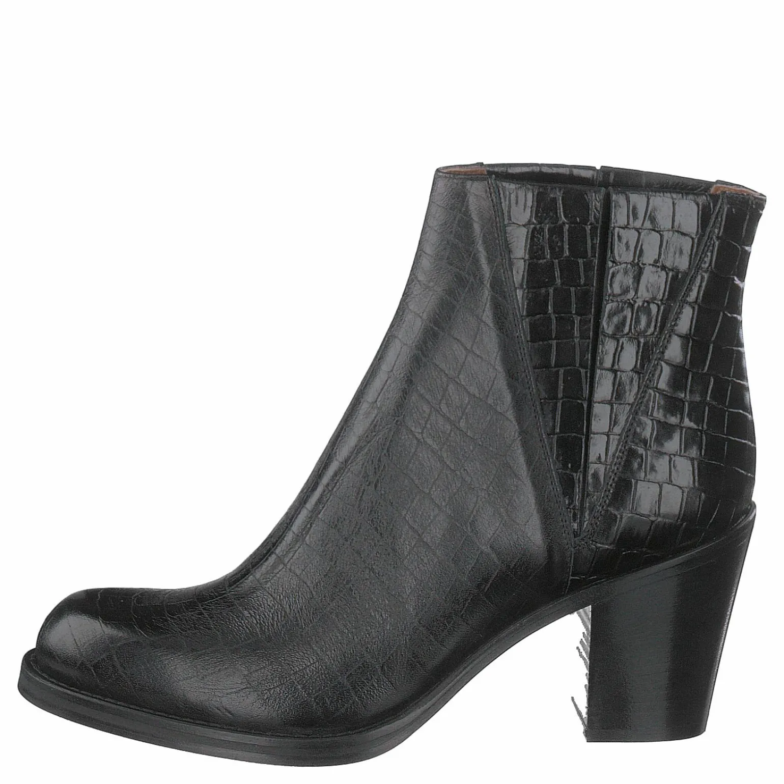 Luisa High Croco Black
