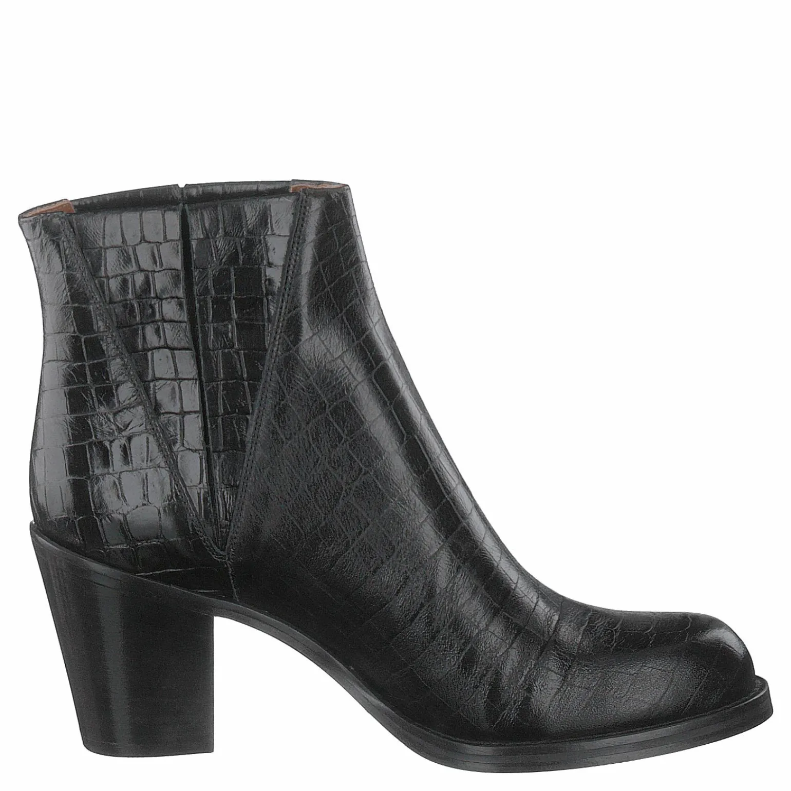 Luisa High Croco Black