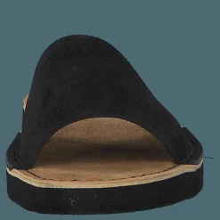 Lunan Slide Black Leather