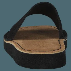 Lunan Slide Black Leather