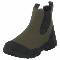 Magda Rubber Track Boot Dark Olive/black