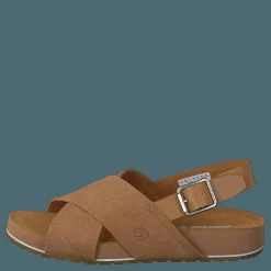 Malibu Waves Basic X Strap Sandal Medium Beige Suede