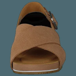 Malibu Waves Basic X Strap Sandal Medium Beige Suede