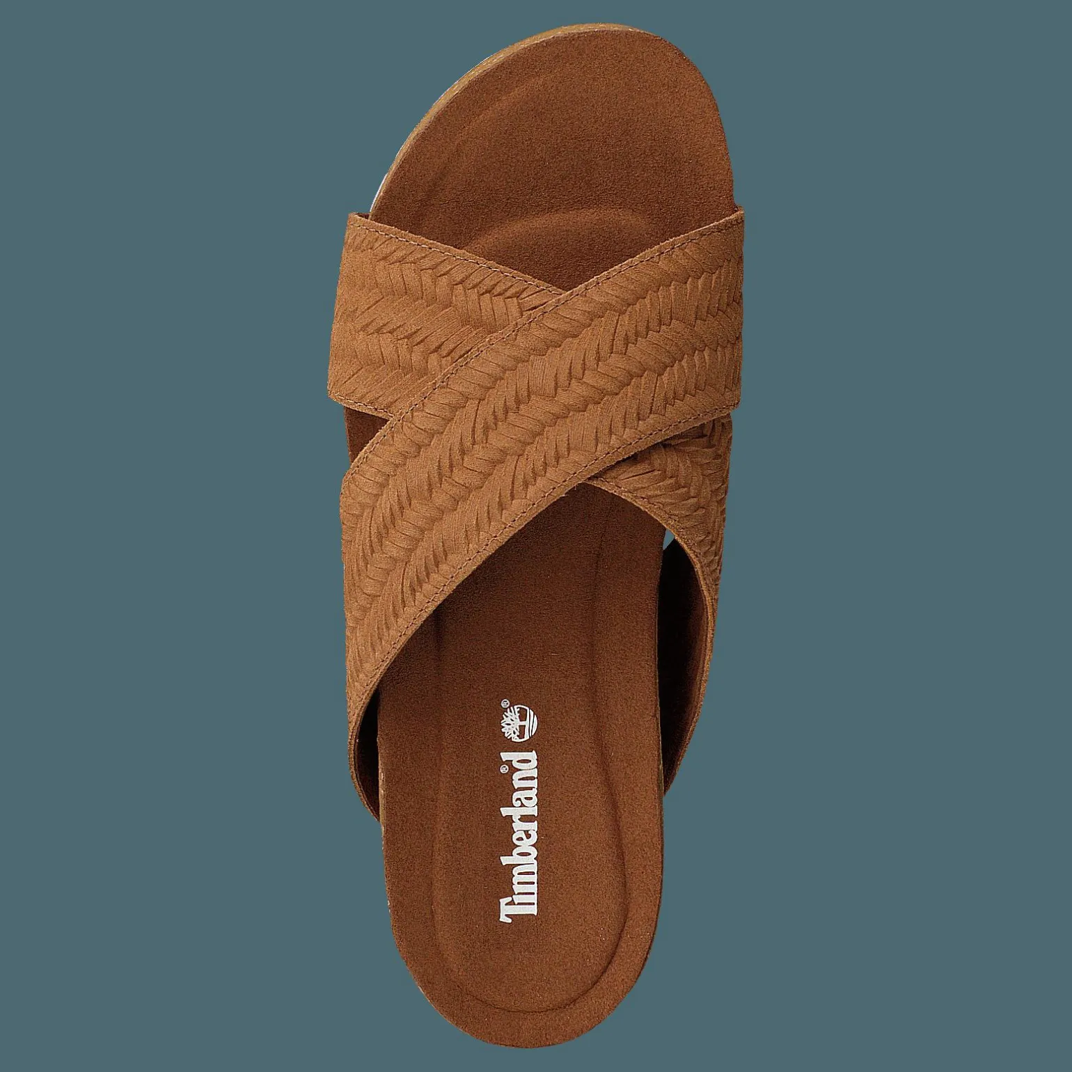 Malibu Waves Cross Slide Rust Embossed Suede
