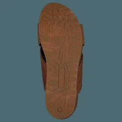 Malibu Waves Cross Slide Rust Embossed Suede