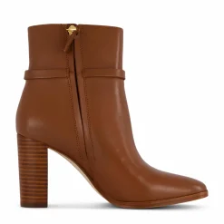 Maxie Burnished Leather Bootie Deep Saddle Tan