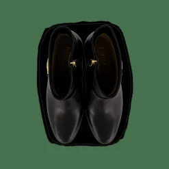 Maxie Burnished Leather Bootie Black