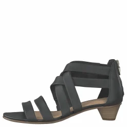 Mena Silk Black Leather