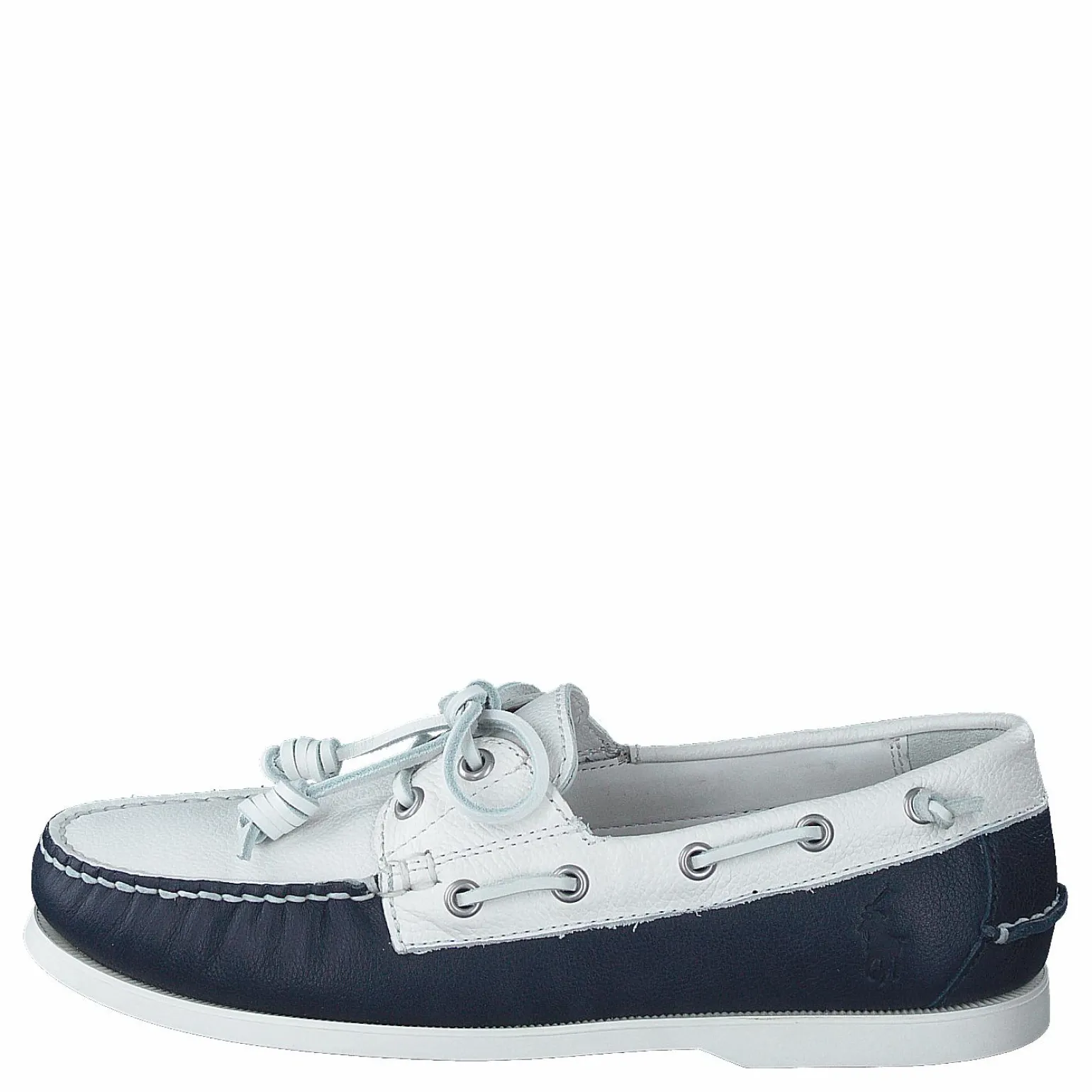 Merton Two-Tone Leather Boat Shoe Cream / Navy