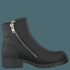 Mid Zip Boot Warm Lining Black/shiny Silver