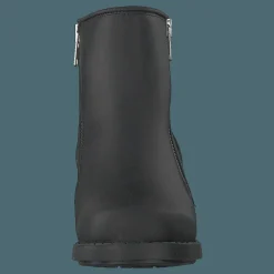 Mid Zip Boot Warm Lining Black/shiny Silver
