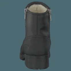 Mid Zip Boot Warm Lining Black/shiny Silver