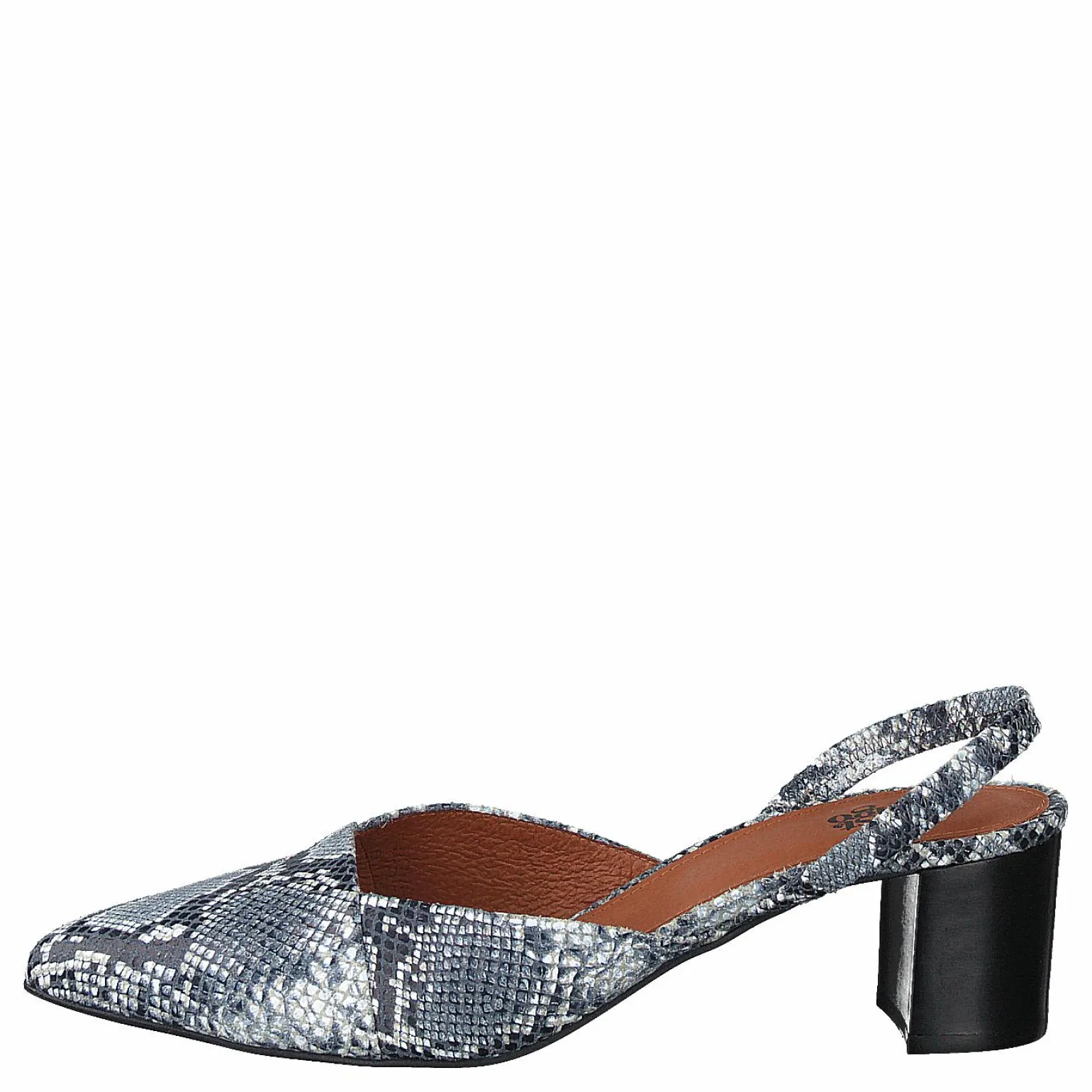 Monaco Slingbacks Blue Snake