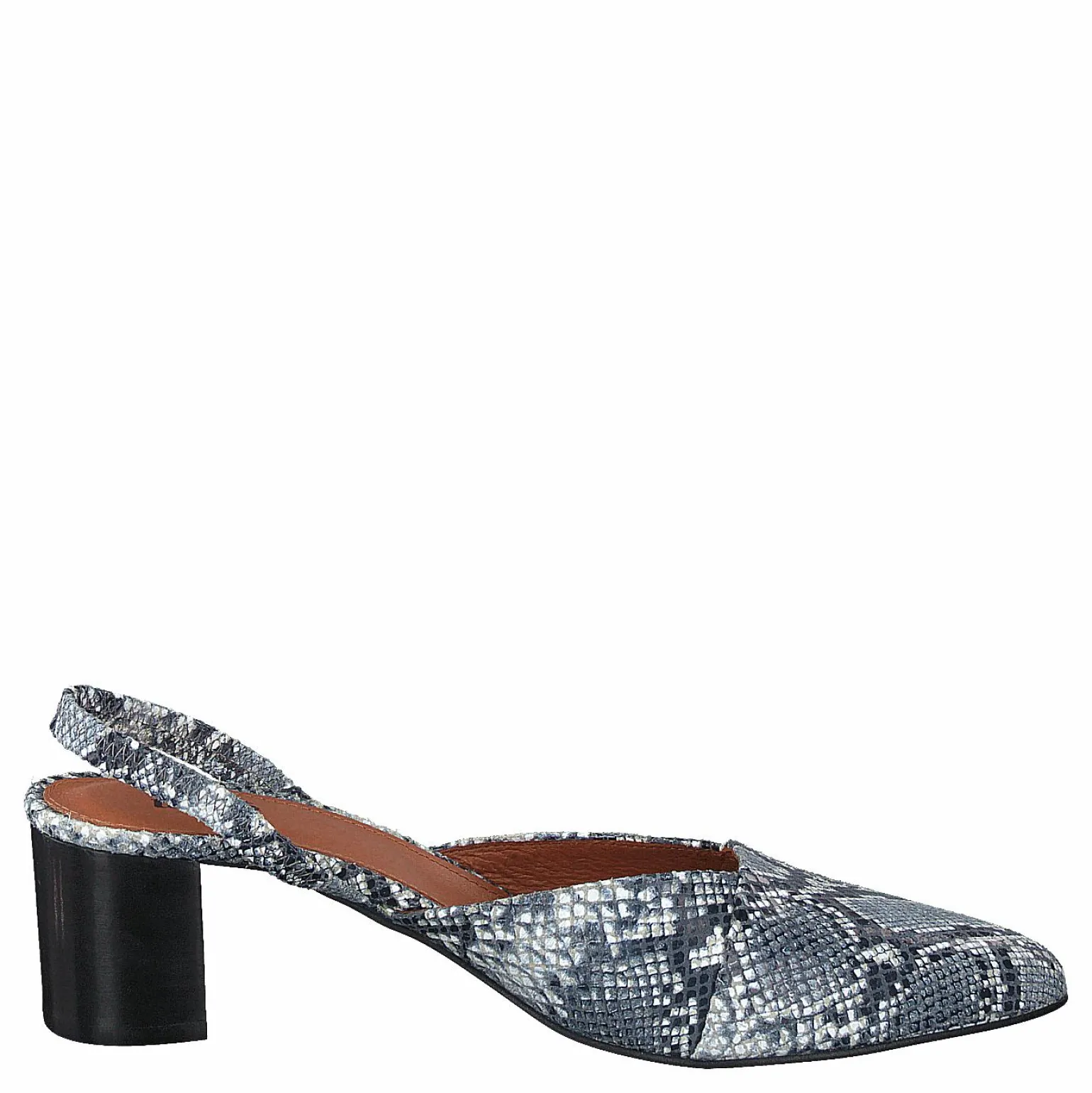 Monaco Slingbacks Blue Snake