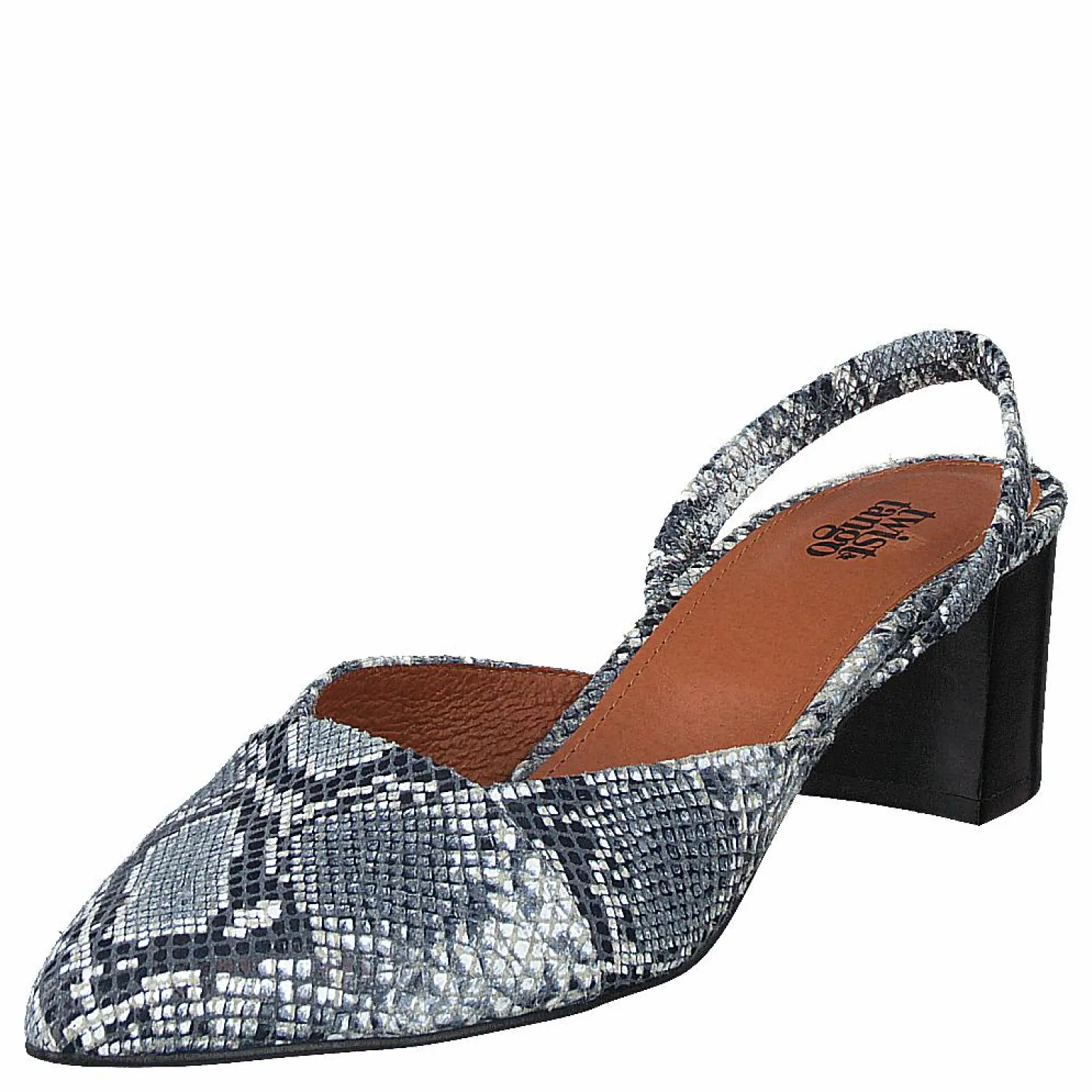Monaco Slingbacks Blue Snake