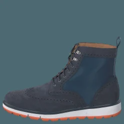 Motion Wing Tip Boot Navy/orange