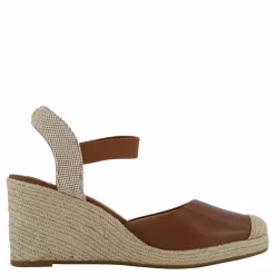 Pearle II Leather & Canvas Espadrille Deep Saddle Tan / Neutral / Deep Saddle Tan